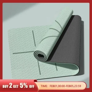 Yoga Mat Non Slip, Eco Friendly with Carrying Strap for Home, Pilates